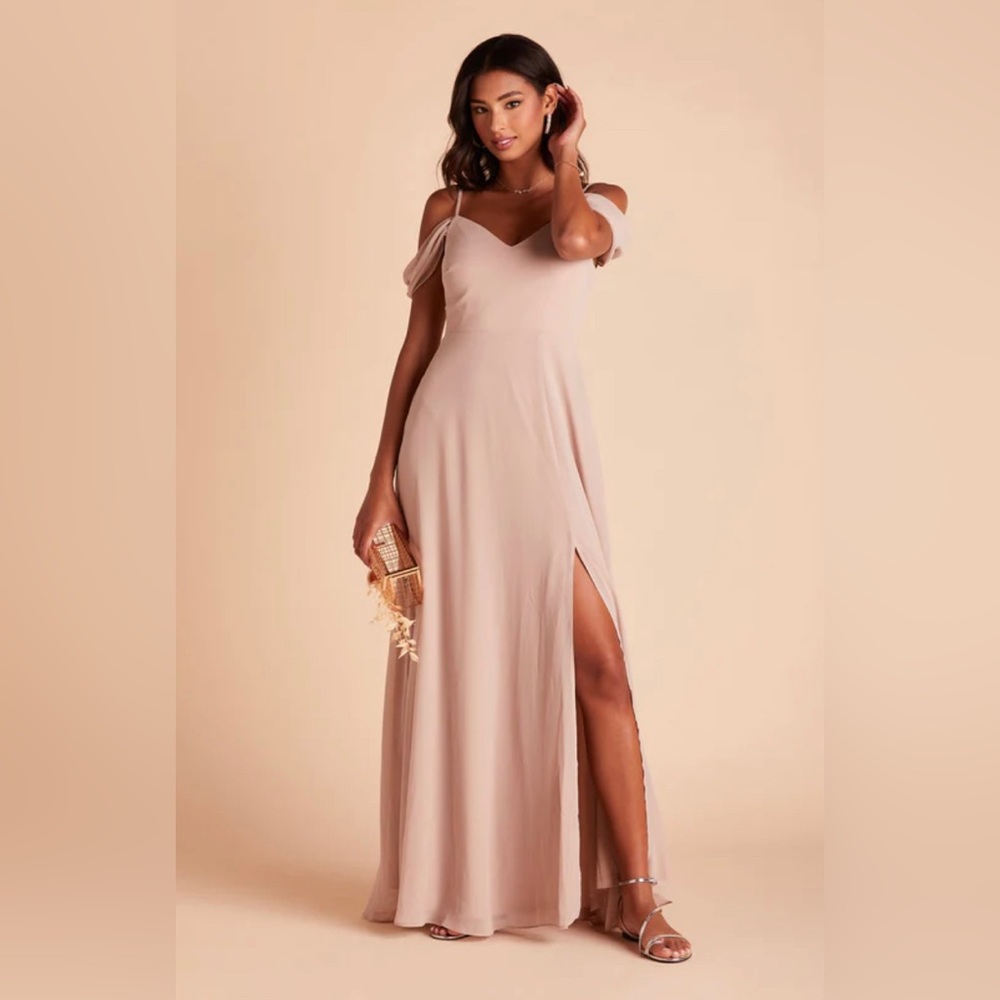Birdy Grey Taupe Chiffon Devin Bridesmaid Dress